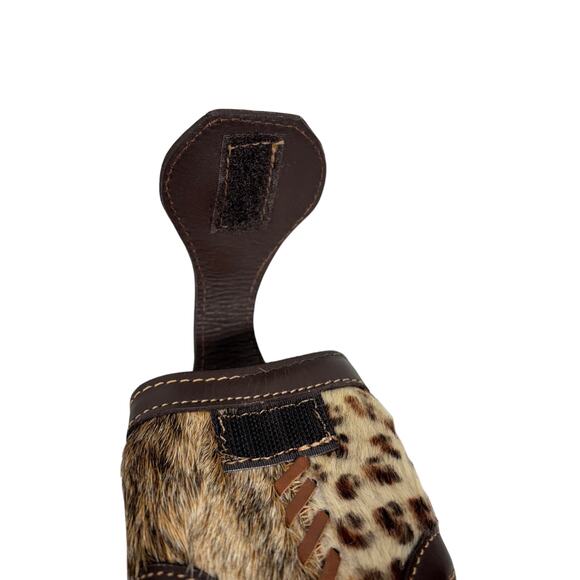 American West Western Cowhide & Leather Hair-On-Hide Holster Belt Clip - Picture 5 of 9